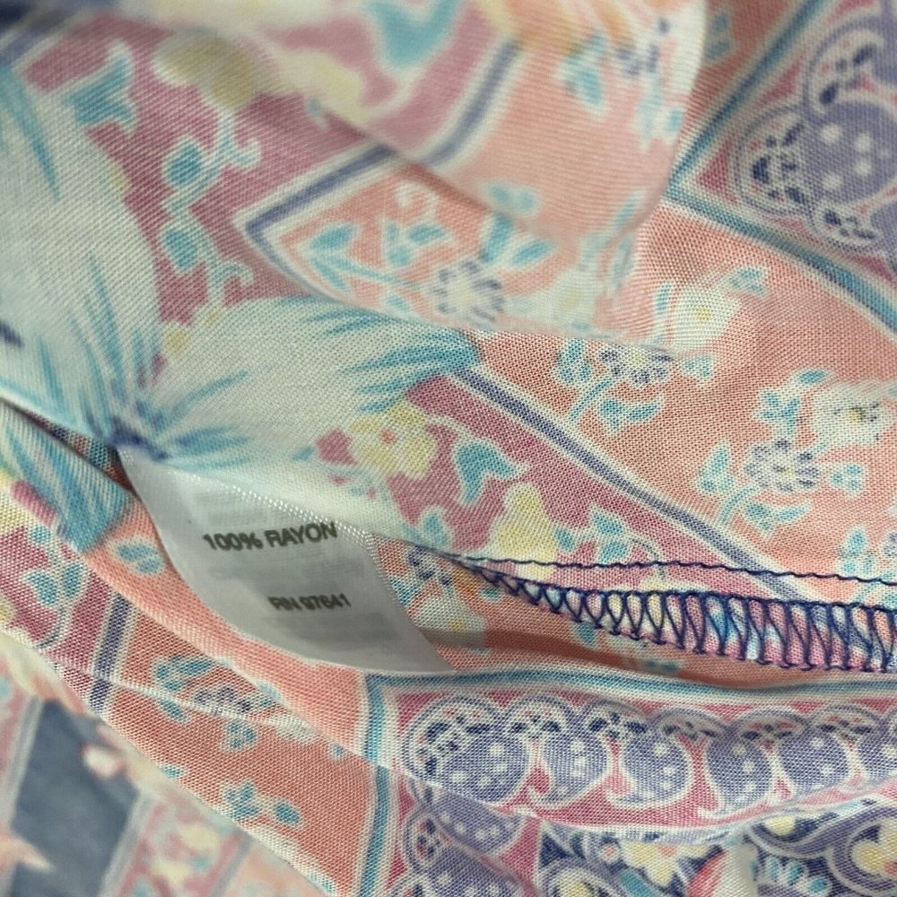 J. Jill Multicolor Floral Print Sleeveless Shirt Top Blouse Size Small Petite PS - Picture 10 of 13